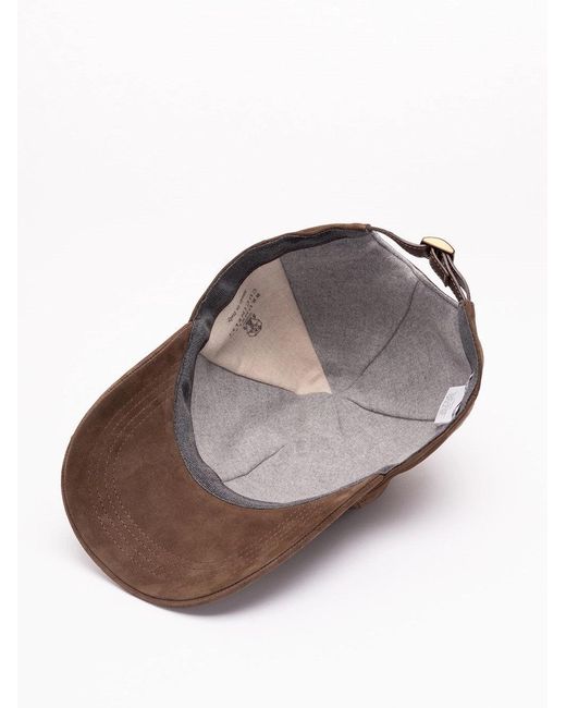 Brunello Cucinelli Brown Baseball Cap for men