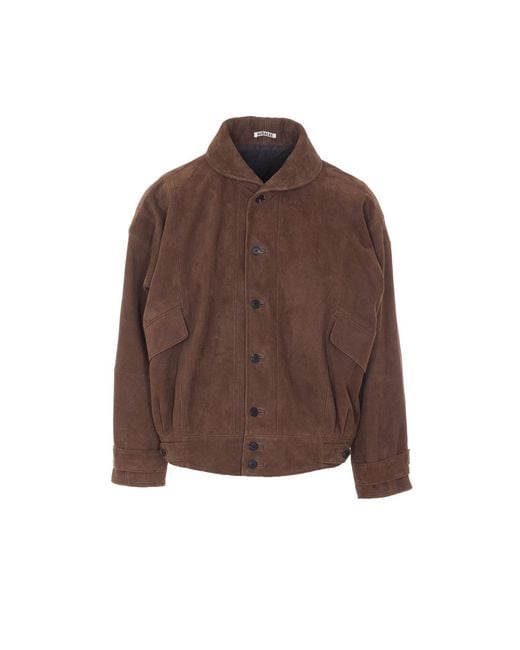 Auralee Brown Suede Jacket for men