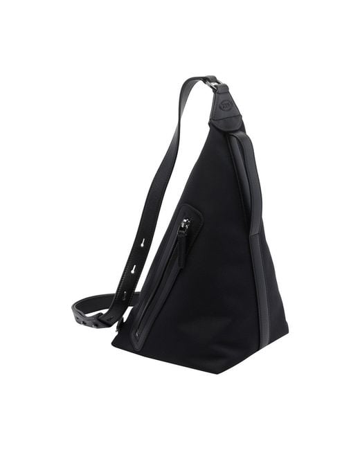 Tod's Black Tech One Shoulder Backpack for men