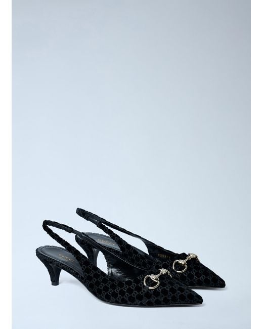 Gucci Black Horsebit Slingback