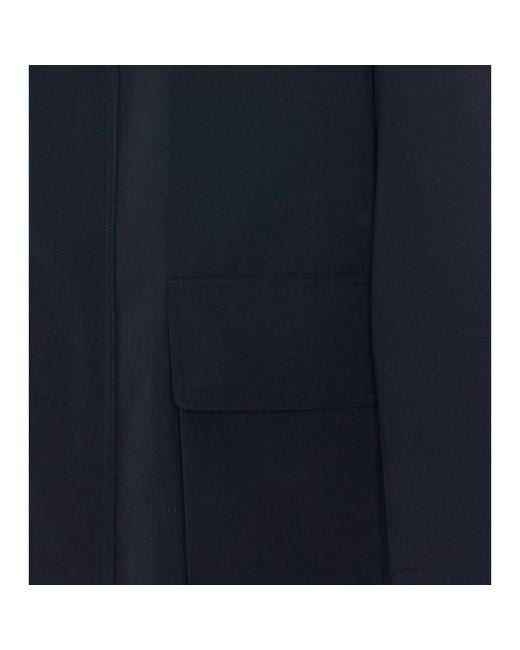 Auralee Blue Wool Max Blouson