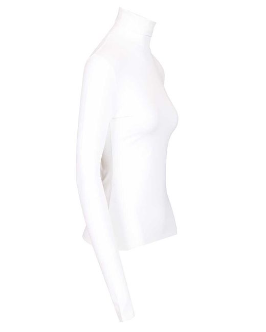 Céline White High-Neck Top