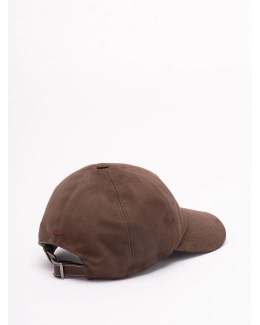 Brunello Cucinelli Brown Baseball Cap for men