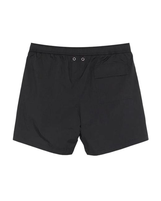 Herno Black Nylon Beach Shorts for men