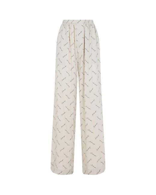 Balenciaga White Neutrals Trousers