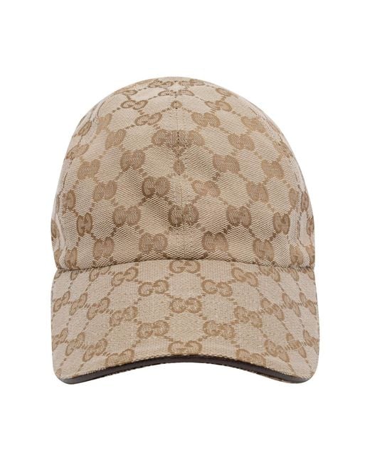 Gucci Natural Gg Logo Baseball Cap