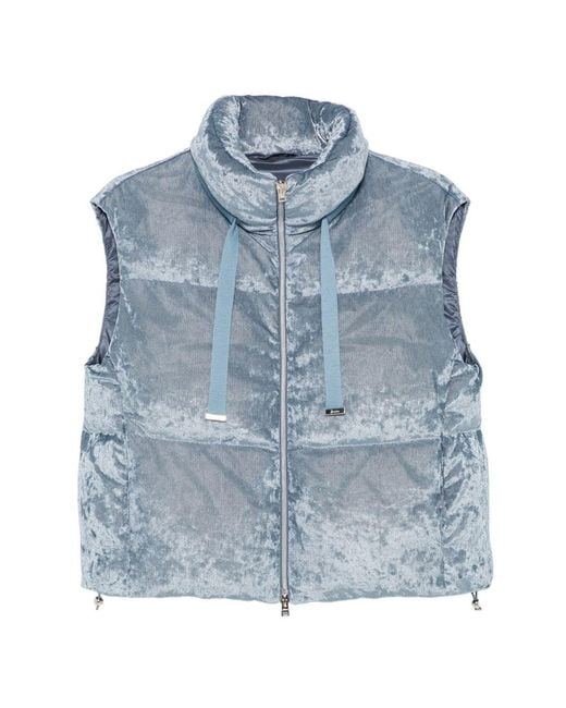 Herno Blue Nylon Down Vest
