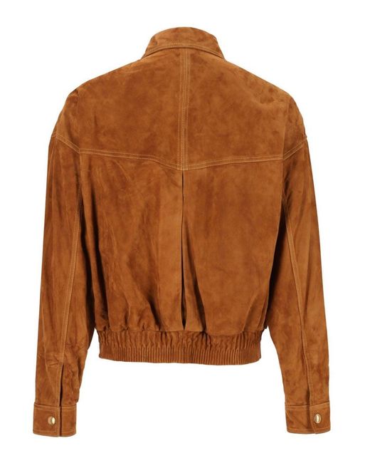 Versace Brown Suede Blouson for men