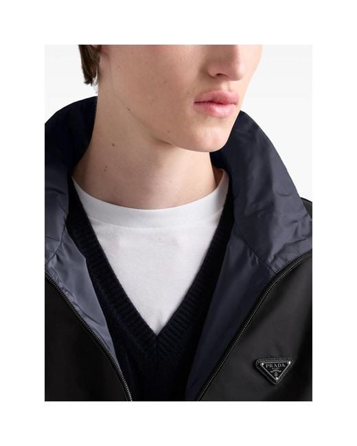 Prada Black Re-Nylon Down Jacket for men