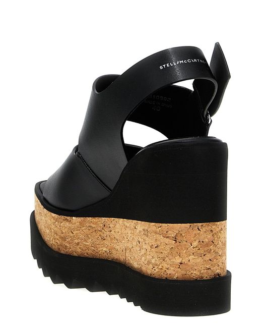 Stella McCartney Black 'Sneak-Elyse' Sandals