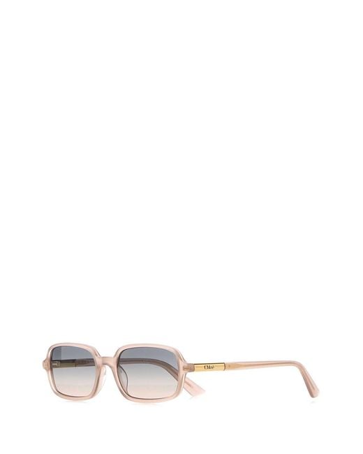 Chloé White Acetate Sunglasses
