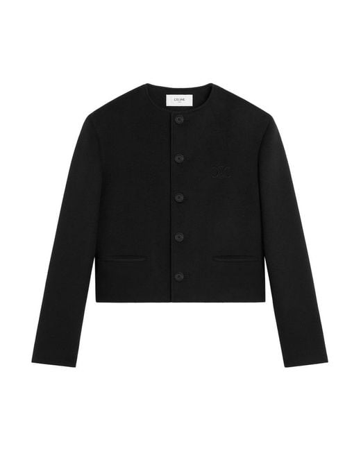 Céline Black Wool Cardigan Jacket for men