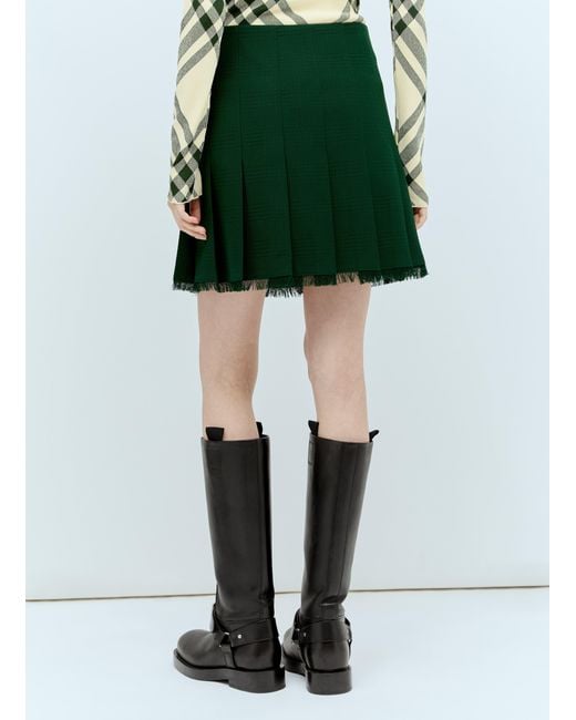 Burberry Green Wool Kilt