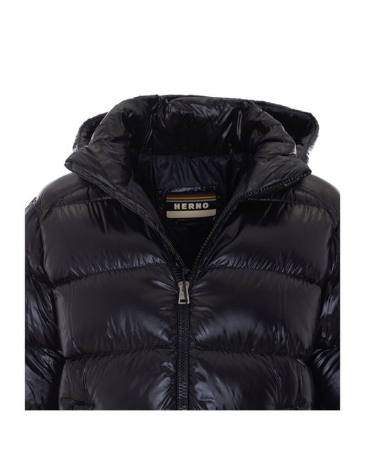 Herno Blue Polar Tech Down Jacket for men