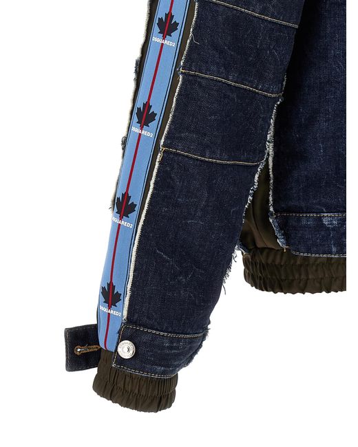 DSquared² Blue Multilayer Denim Jacket for men