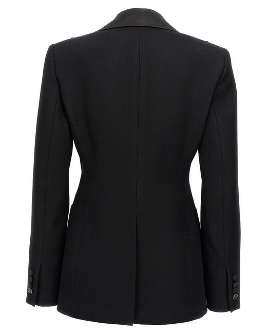Max Mara Black "Grain De Poudre Smoking