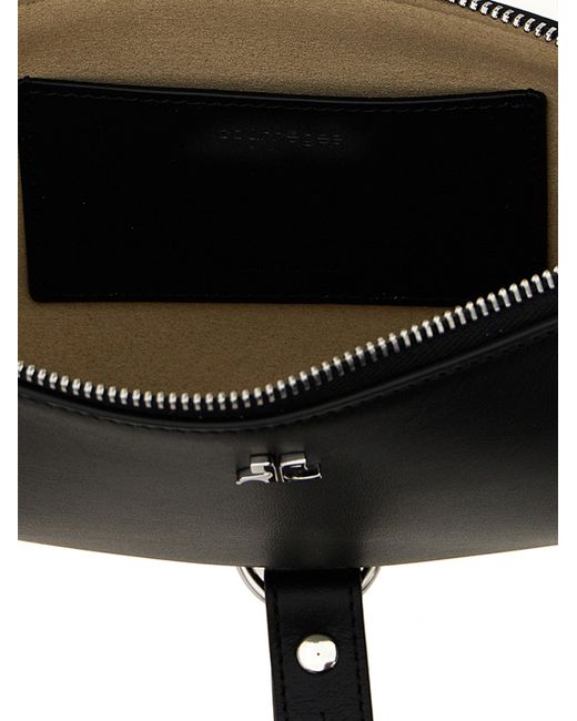 Courreges Black Calfskin Shoulder Bag