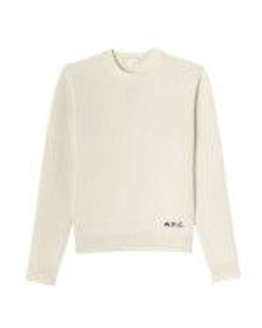 A.P.C. White Pullover Edmond for men