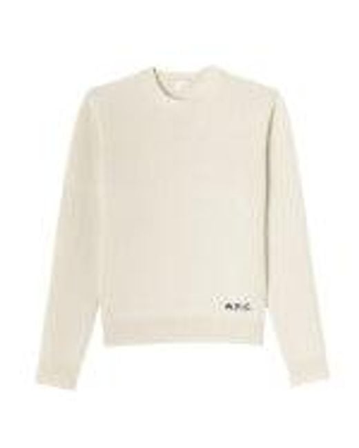A.P.C. White Pullover Edmond for men