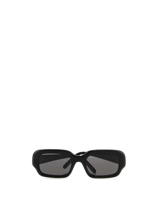 Loewe Black Rectangular Slim Sunglasses