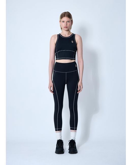 Moncler Blue Logo Patch Leggings