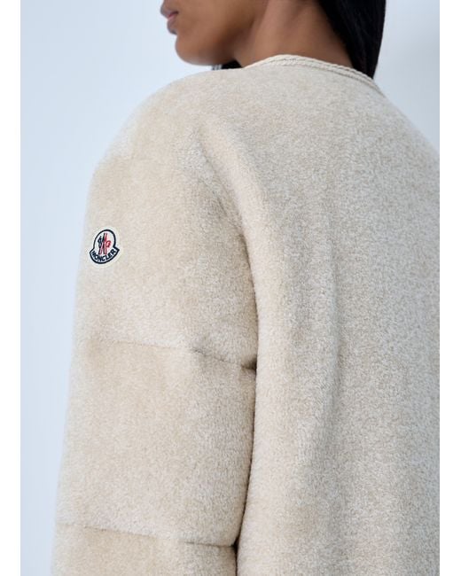 Moncler White Ciboulette Short Down Jacket