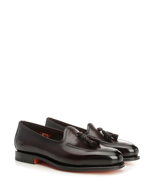Santoni Brown Mocassin Andrew for men