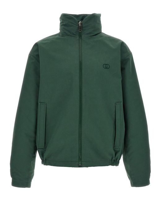 Gucci Green Reversible Ripstop Cotton Jacket for men