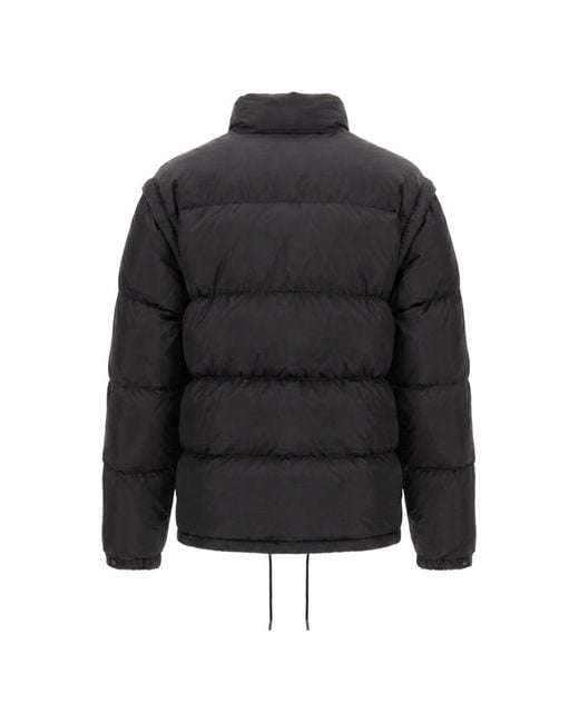 Prada Black Re-Nylon Short Down Jacket for men