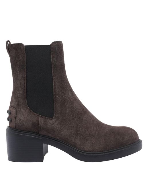 Tod's Brown Suede Pump Booties