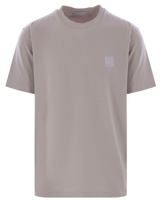 Stone Island Gray Logo T-Shirt for men