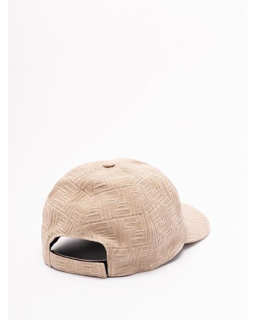 Fendi Natural 'Denim Ff' Baseball Cap for men