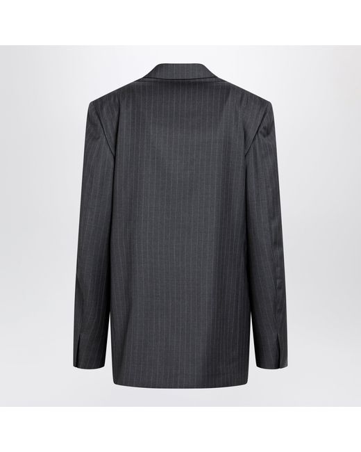 Gucci Blue Light Pinstripe Wool Jacket