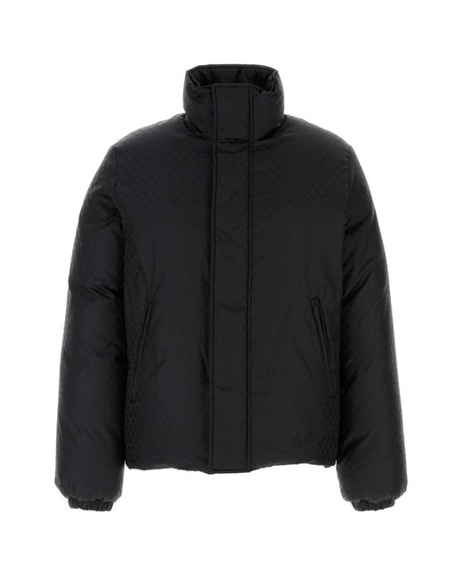 McQueen Black Nylon Down Jacket