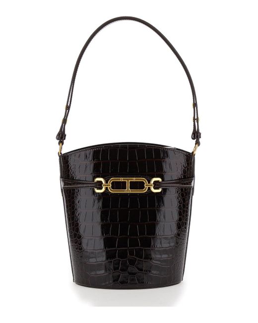 Tom Ford Black Handbag With T Logo Detail for men