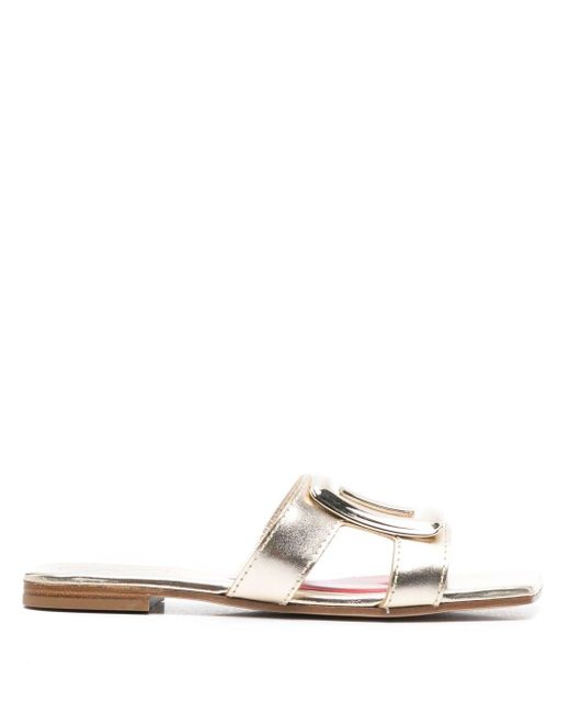 Roger Vivier White Belle Vivier Slipper