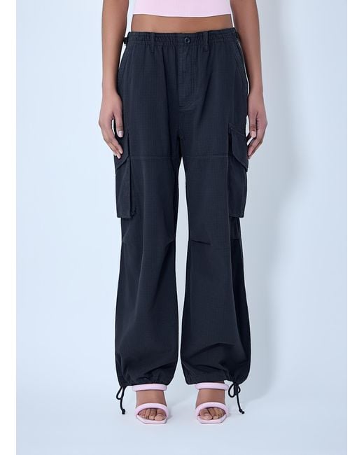 Alexander Wang Blue Drawstring Cargo Trousers