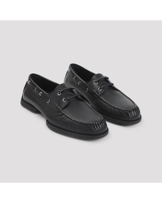 Jil Sander Black Sailor Shoes for men