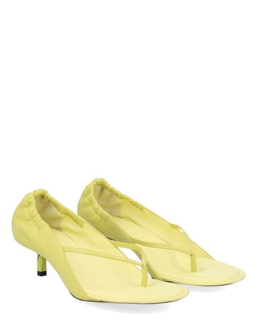 Jacquemus Yellow Elegant Sandals With 4.5 Cm Heel