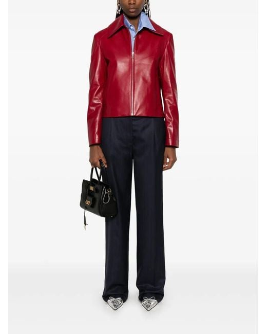 Prada Blue Pinstriped Trousers