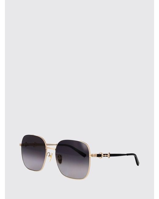 Gucci White Cat-Eye Metal Sunglasses With Horsebit Detail On The Temples for men