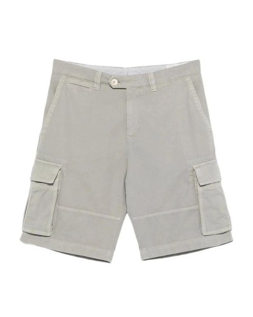 Brunello Cucinelli Gray Bermuda Shorts for men