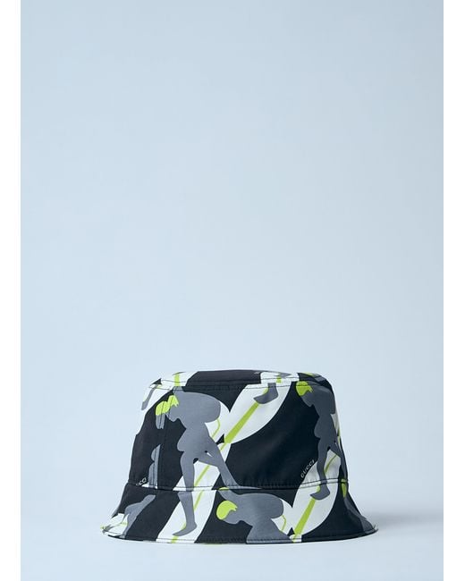 Gucci Blue Printed Bucket Hat for men