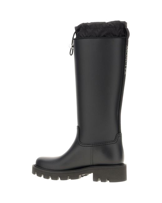 Moncler Black Kickstream High Rain Boots