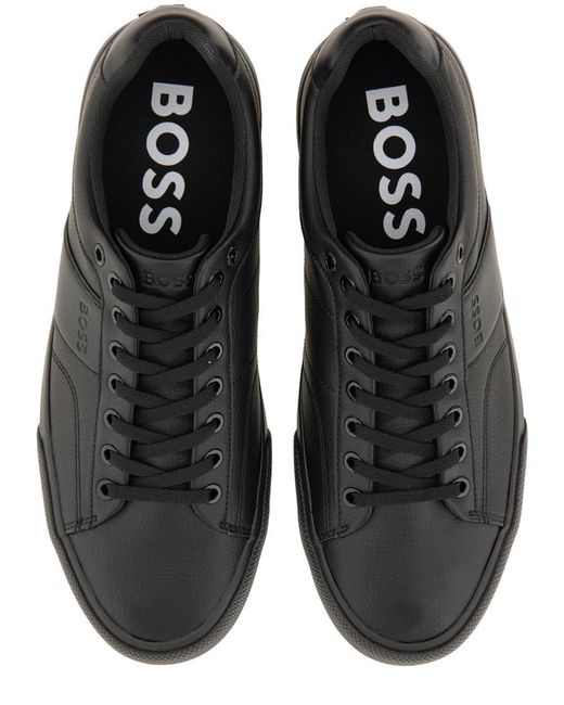 Boss Black Leather Sneaker for men