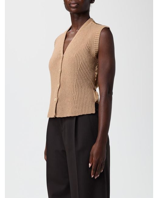 Max Mara Black Waistcoat Camel