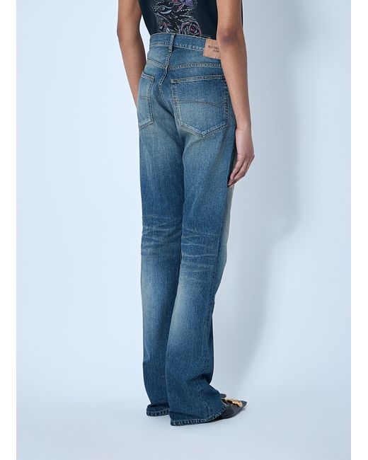 Balenciaga Blue Logo Patch Jeans