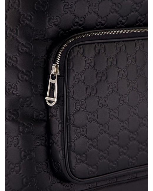 Gucci Black Gg Calfskin Backpack for men