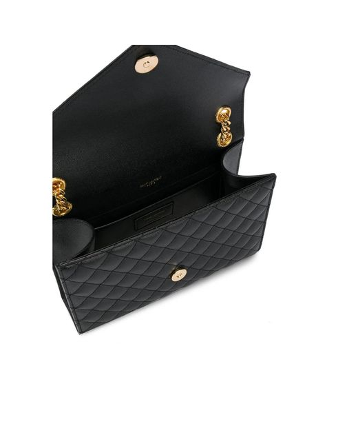 Saint Laurent Black Envelope Medium Bag