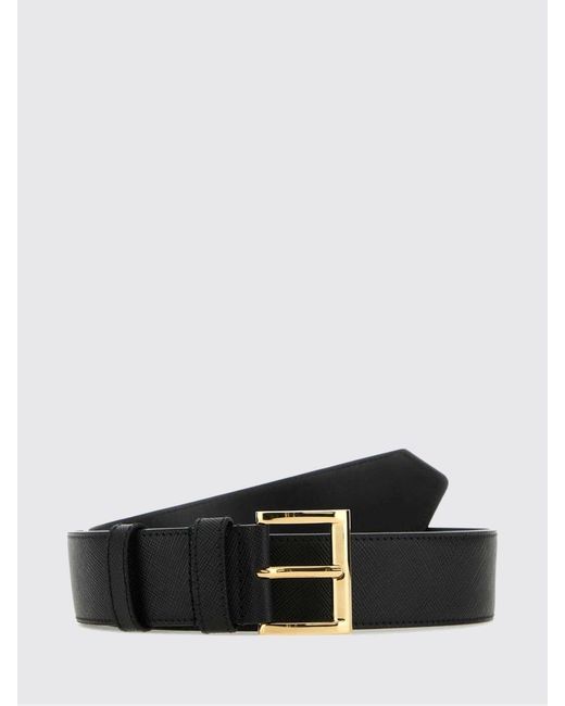 Prada Black Saffiano Leather Belt